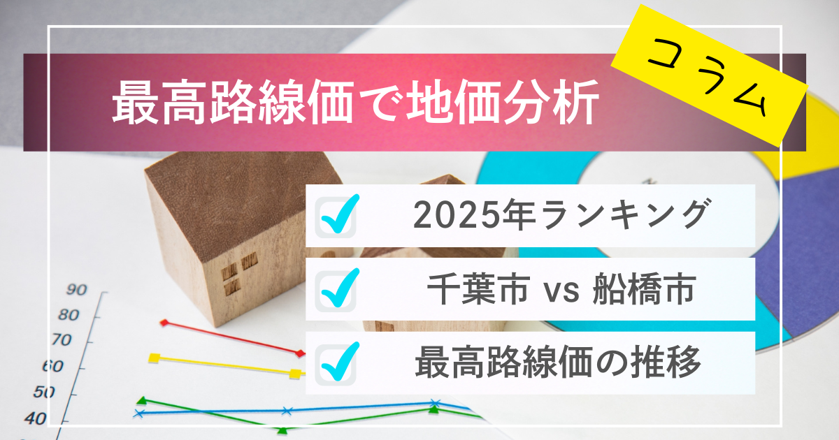 2025年最高路線価ランキング｜県庁所在地が1位とは限らない？過去データ可視化で読み解く地価下剋上のメカニズム（千葉vs船橋）